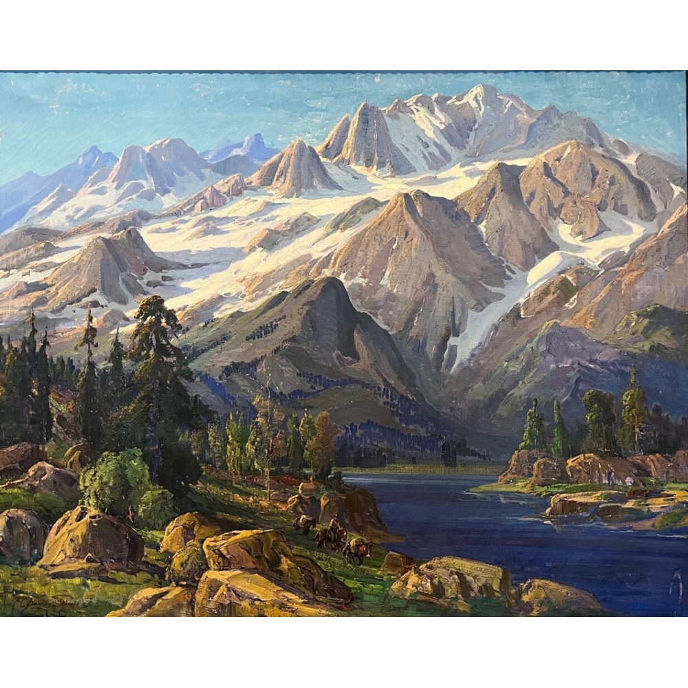 Fred Grayson Sayre, California Mountain Trails
Oil on canvas 45 ¼ x 55 ½ inches
Courtesy of the Fine Arts Collection U.S. General Services
Administration WPA, Federal Art Project,
1935 - 1943 85 - 6.21