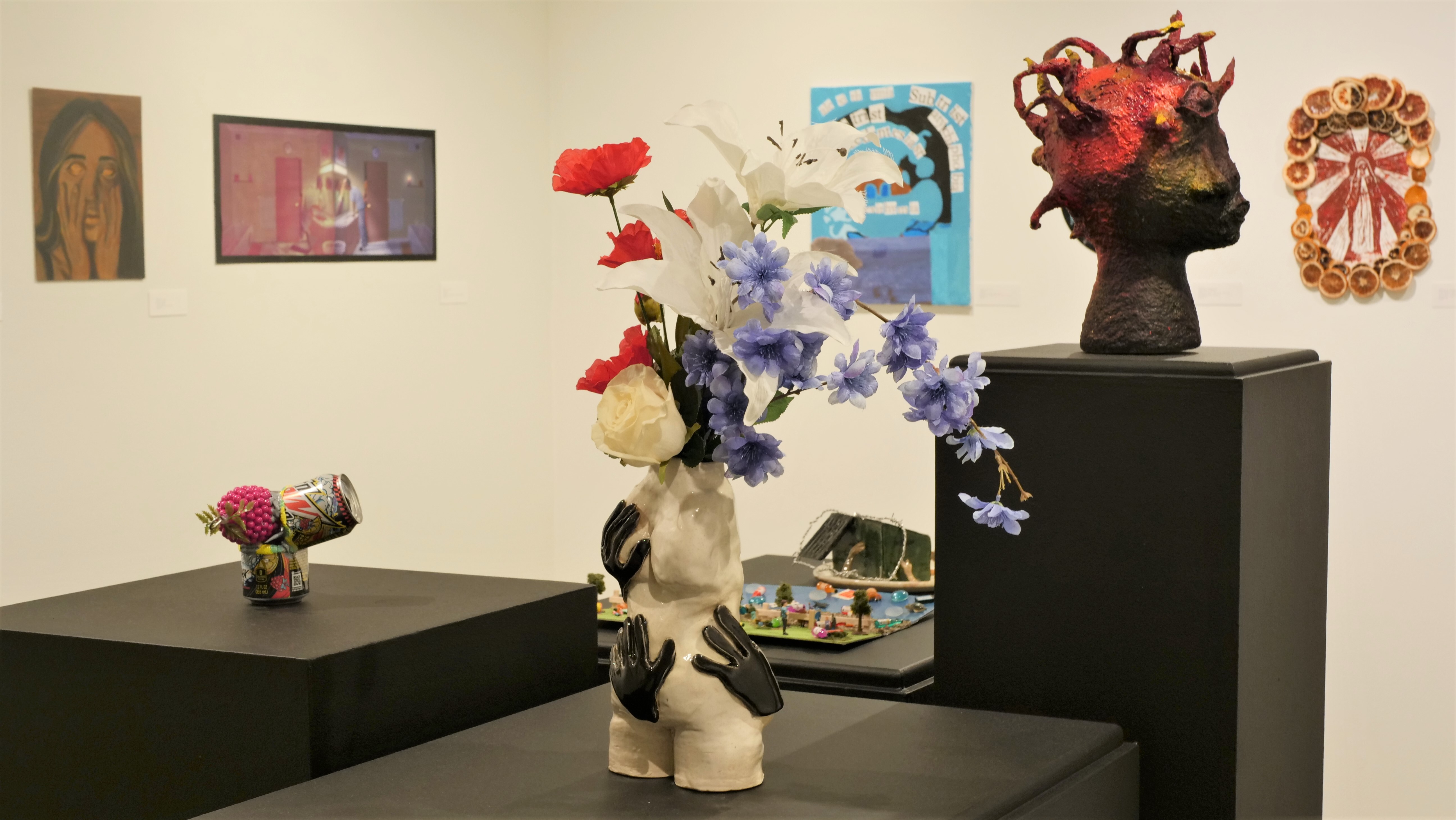 installation shot at Long Beach Museum of Art's LBUSD High School Exhibition