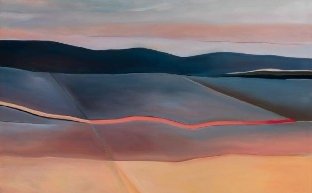 Gail Factor, Salmon Stripe, ca. 1980s, Oil on linen canvas, Gift of the Estate of Gail Factor 2015.53