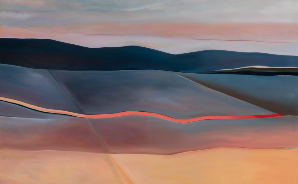 Gail Factor, Salmon Stripe, ca. 1980s, Oil on linen canvas, Gift of the Estate of Gail Factor 2015.53