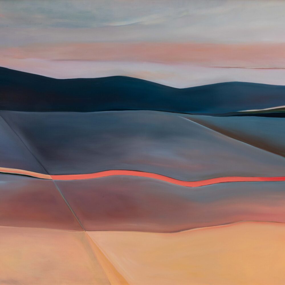 Gail Factor, Salmon Stripe, ca. 1980s, Oil on linen canvas, Gift of the Estate of Gail Factor 2015.53