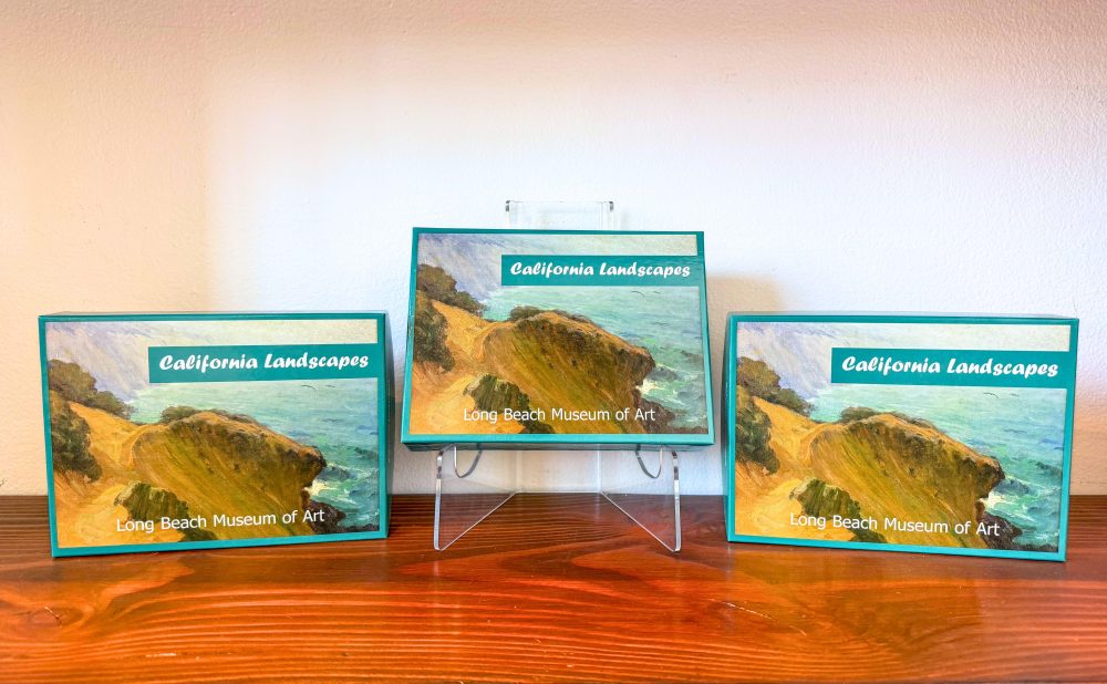 displayed painted landscape on postcards