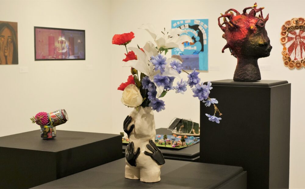 installation shot at Long Beach Museum of Art's LBUSD High School Exhibition